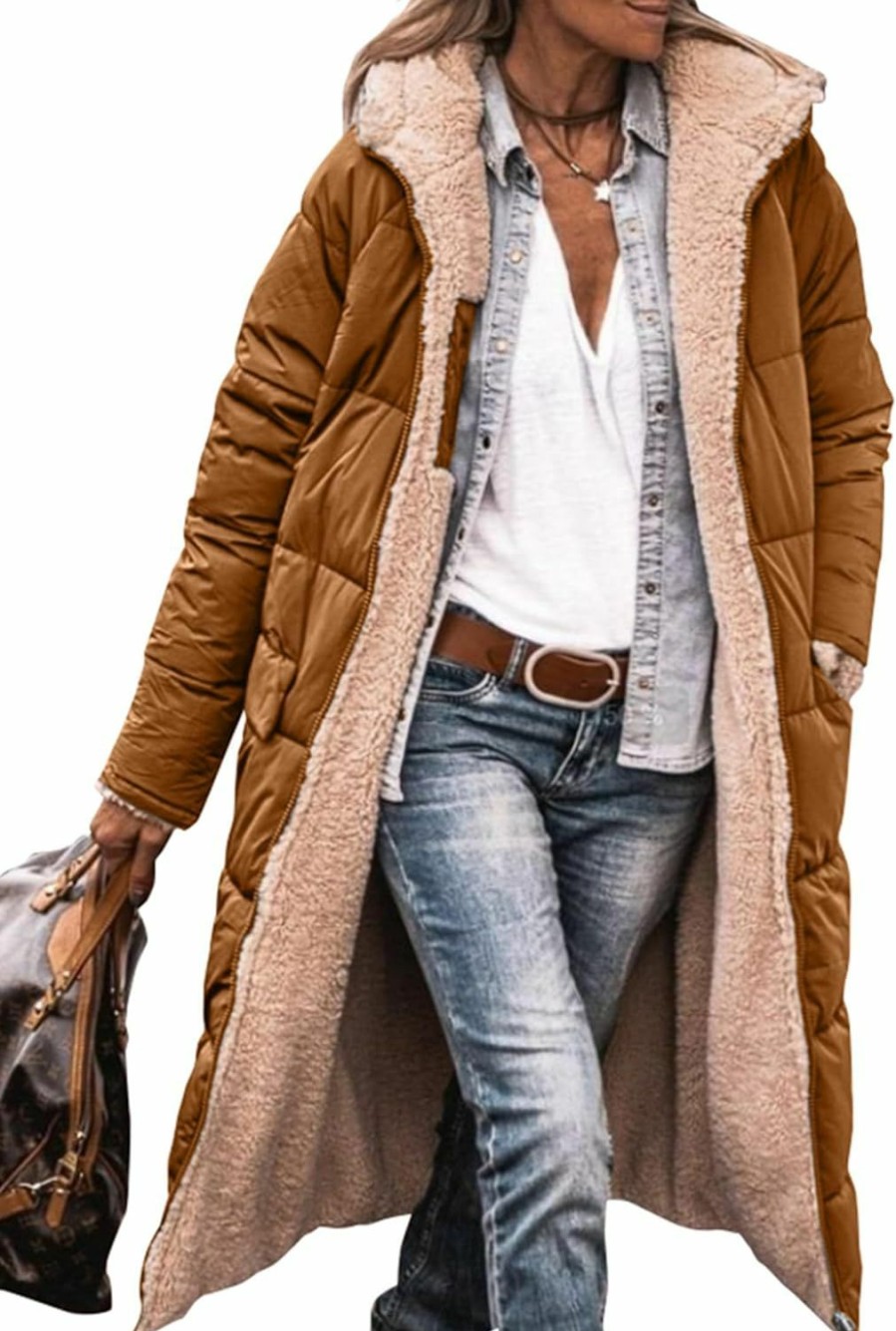 PRETTYGARDEN Prettygarden Women'S 2024 Winter Fashion Clothes Oversized Shearling Fleece Long Coats Jackets | Coats, Jackets & Vests