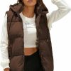 Tanming Tanming Black Puffer Vest Women Zip Up Lightweight Sleeveless Winter Outerwear Vests With Hood | Coats, Jackets & Vests