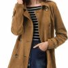 Allegra K Allegra K Women'S Faux Suede Trench Coat Notched Lapel Double Breasted Jacket With Belt | Coats, Jackets & Vests