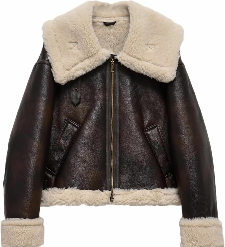 LY VAREY LIN Ly Varey Lin Women Faux Leather Jacket With Faux Fur Lining Warm Winter Biker Coat | Coats, Jackets & Vests