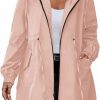 IN'VOLAND In'Voland Women'S Rain Jacket Plus Size Long Raincoat Lightweight Hooded Windbreaker Waterproof Jackets With Pockets | Coats, Jackets & Vests