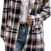 PRETTYGARDEN Prettygarden Women'S 2024 Plaid Shacket Jacket Casual Button Wool Blend Winter Tartan Trench Coat With Pockets | Coats, Jackets & Vests