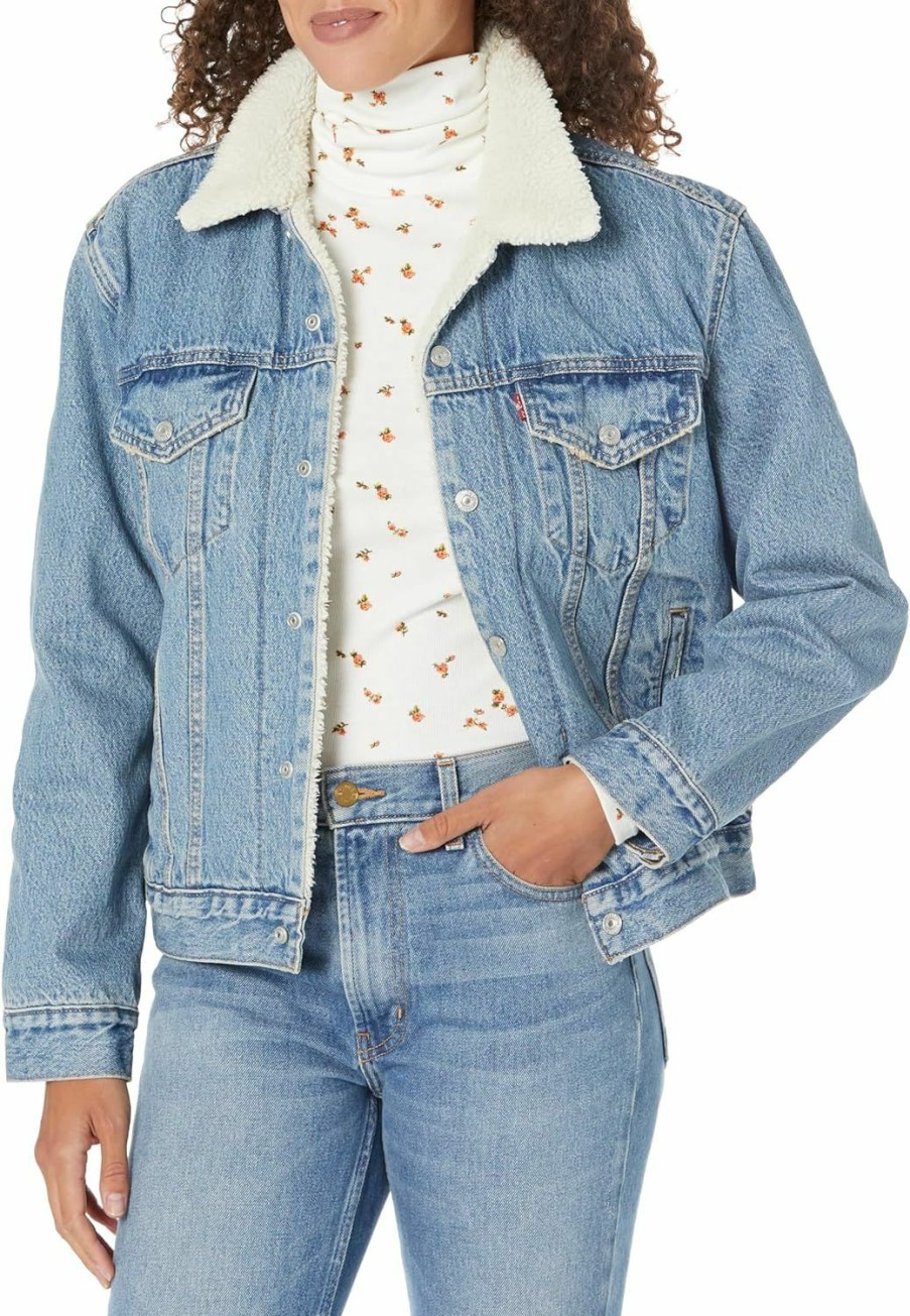 Levi's Levi'S Women'S Ex-Boyfriend Sherpa Trucker Jacket (Also Available In Plus) | Coats, Jackets & Vests