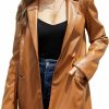 RISISSIDA Risissida Women Faux Leather Blazer Jackets For Spring And Fall Fashion, Vegan Leather Button Down Coats | Coats, Jackets & Vests