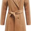 JMXITI Women'S Maxi Double Face Wool Blend Wrap Coat With Belt | Coats, Jackets & Vests