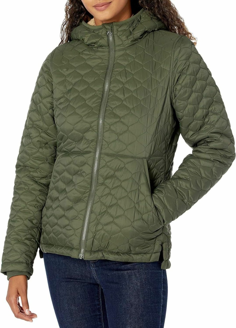 Amazon Essentials Amazon Essentials Women'S Lightweight Water-Resistant Sherpa-Lined Hooded Puffer | Coats, Jackets & Vests