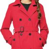 TRATENBY Women'S Trench Coat Long Double Breasted Peacoat For Outerwear Trench Knee Length | Coats, Jackets & Vests