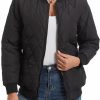 Outofgas Women'S Diamond Quilted Jacket Lightweight Windproof Zip Up Casual Bomber Jacket With Pockets | Coats, Jackets & Vests