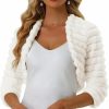 Allegra K Allegra K Women'S Bolero Jacket For Evening Dresses Open Front Cropped Fluffy Faux Fur Shrug | Coats, Jackets & Vests