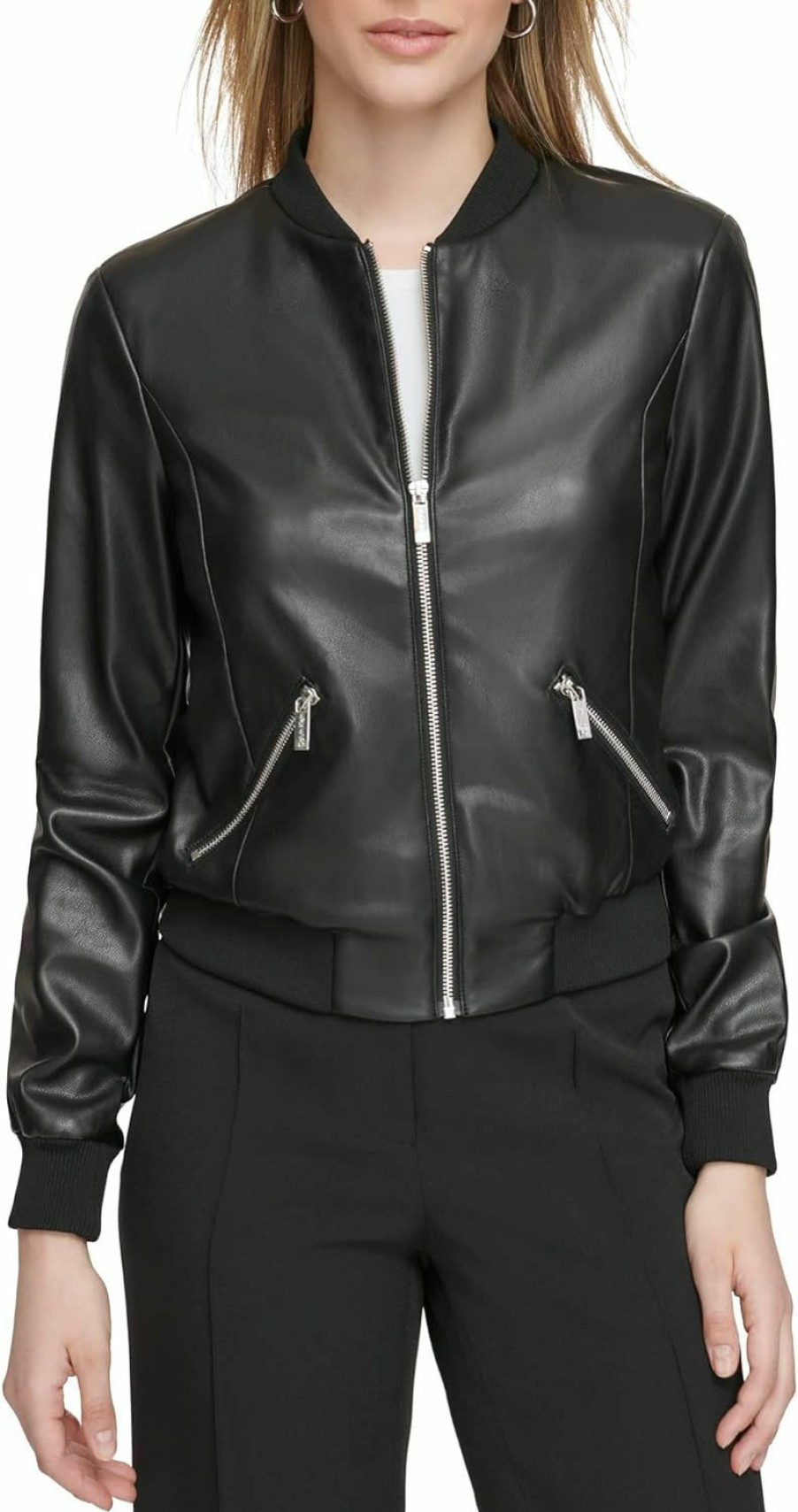 Calvin Klein Calvin Klein Women'S Bomber Jacket Zip Front | Coats, Jackets & Vests