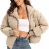 PABOPKOBI Women'S Winter Baggy Zip Puffer Jackets Short Down Jacket Coat | Coats, Jackets & Vests