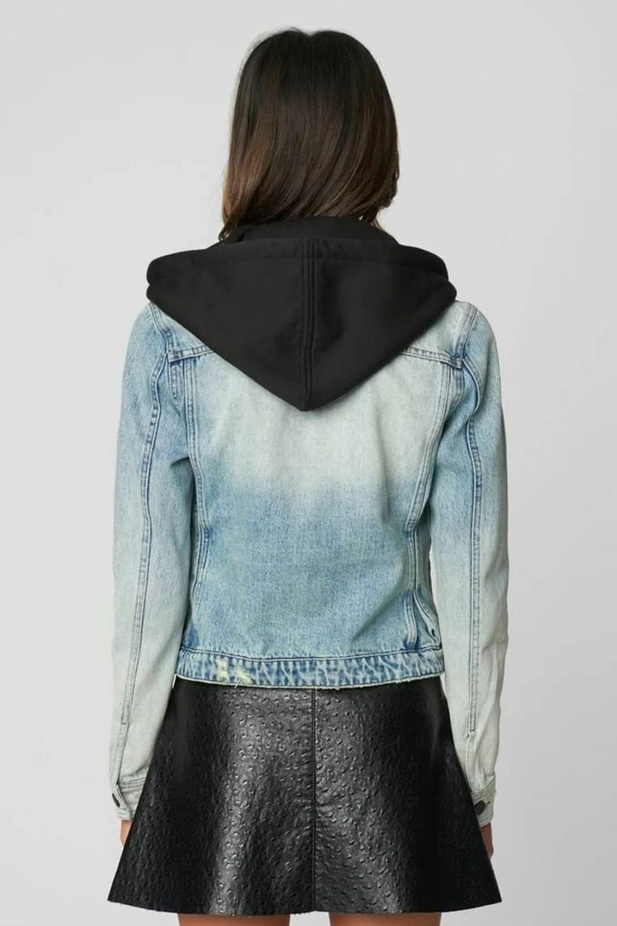 [BLANKNYC] [Blanknyc] Womens Black Hooded Denim Jacket, Comfortable & Stylish Coatdenim Jacket | Coats, Jackets & Vests