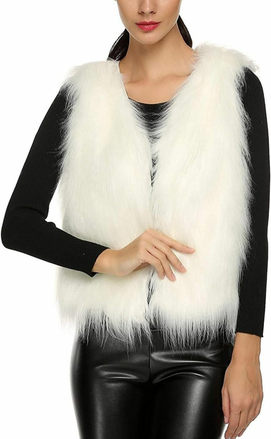 Tanming Tanming Women'S Fashion Autumn And Winter Warm Short Faux Fur Vests | Coats, Jackets & Vests