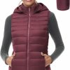 SLOW DOWN Women Lightweight Down Puffer Vest, Women Packable Down Puffy Outwear Vest With Removable Hood And Zip Pockets | Coats, Jackets & Vests