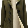 Gihuo Gihuo Women'S Sherpa Lined Toggle Duffle Coat Fleece Hooded Winter Warm Jacket Sweatshirt | Coats, Jackets & Vests