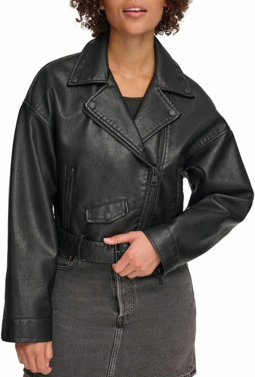 Levi's Levi'S Women'S Faux Leather Cropped Moto Jacket | Coats, Jackets & Vests