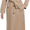 LONDON FOG London Fog Women'S Single Breasted Long Trench Coat With Epaulettes And Belt | Coats, Jackets & Vests