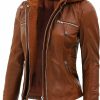 Blingsoul Blingsoul Leather Jacket Women - Real Lambskin Womens Leather Jackets With Removable Hood | Coats, Jackets & Vests