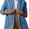 TheyLook Womens Button Down Denim Jacket Long Sleeve Big Pocket Lapel Jean Blazer | Coats, Jackets & Vests