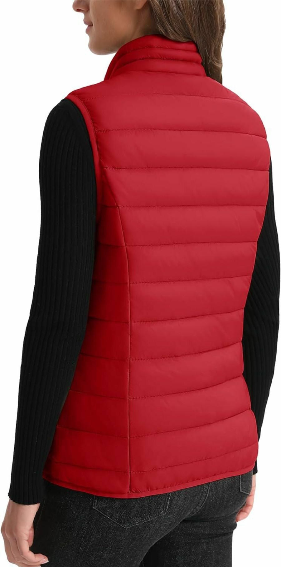 MAGCOMSEN Magcomsen Women'S Lightweight Puffer Vest Sleeveless Quilted Stand Collar Zip Jacket 4 Pockets Padded Outerwear Vests | Coats, Jackets & Vests