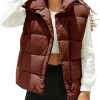 Fiona Jolin Fiona Jolin Puffer Vest Women Lightweight Winter Zip Up Stand Collar Sleeveless Puffy Jackets Padded Coats | Coats, Jackets & Vests