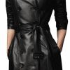 SBL SOUTH BEACH LEATHER Women Designer Black Trench Leather Long Coat With Belt Trench Coat Slim Fit Style For Ladies | Coats, Jackets & Vests