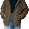 Dokotoo Dokotoo Womens 2023 Winter Full Zipper Hooded Puffer Jacket Short Coat With Pockets | Coats, Jackets & Vests