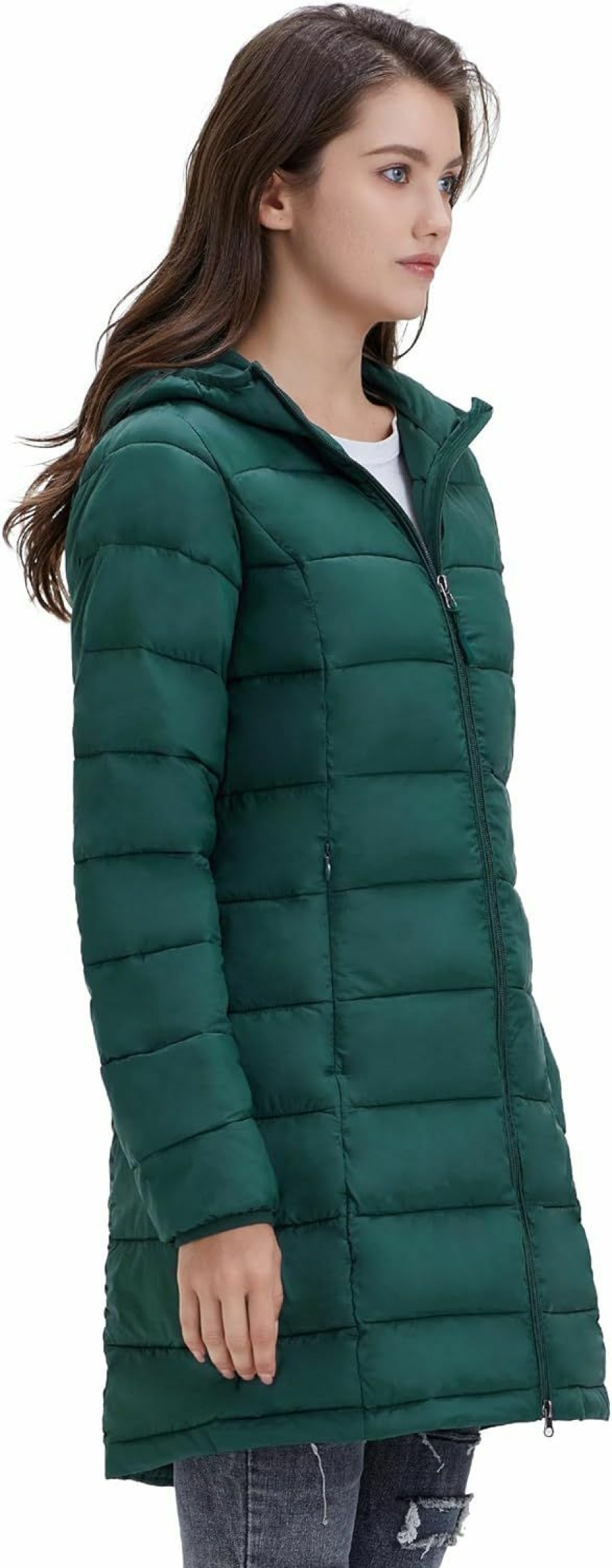 ROYAL MATRIX Royal Matrix Women'S Packable Puffer Jacket With Hood, Plus Size And Regular Lightweight Long Puffer Coat | Coats, Jackets & Vests