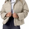 Cityork Womens Winter Puffer Jacket Cropped Long Sleeve Zip Up Baggy Short Down Coats With Pockets | Coats, Jackets & Vests