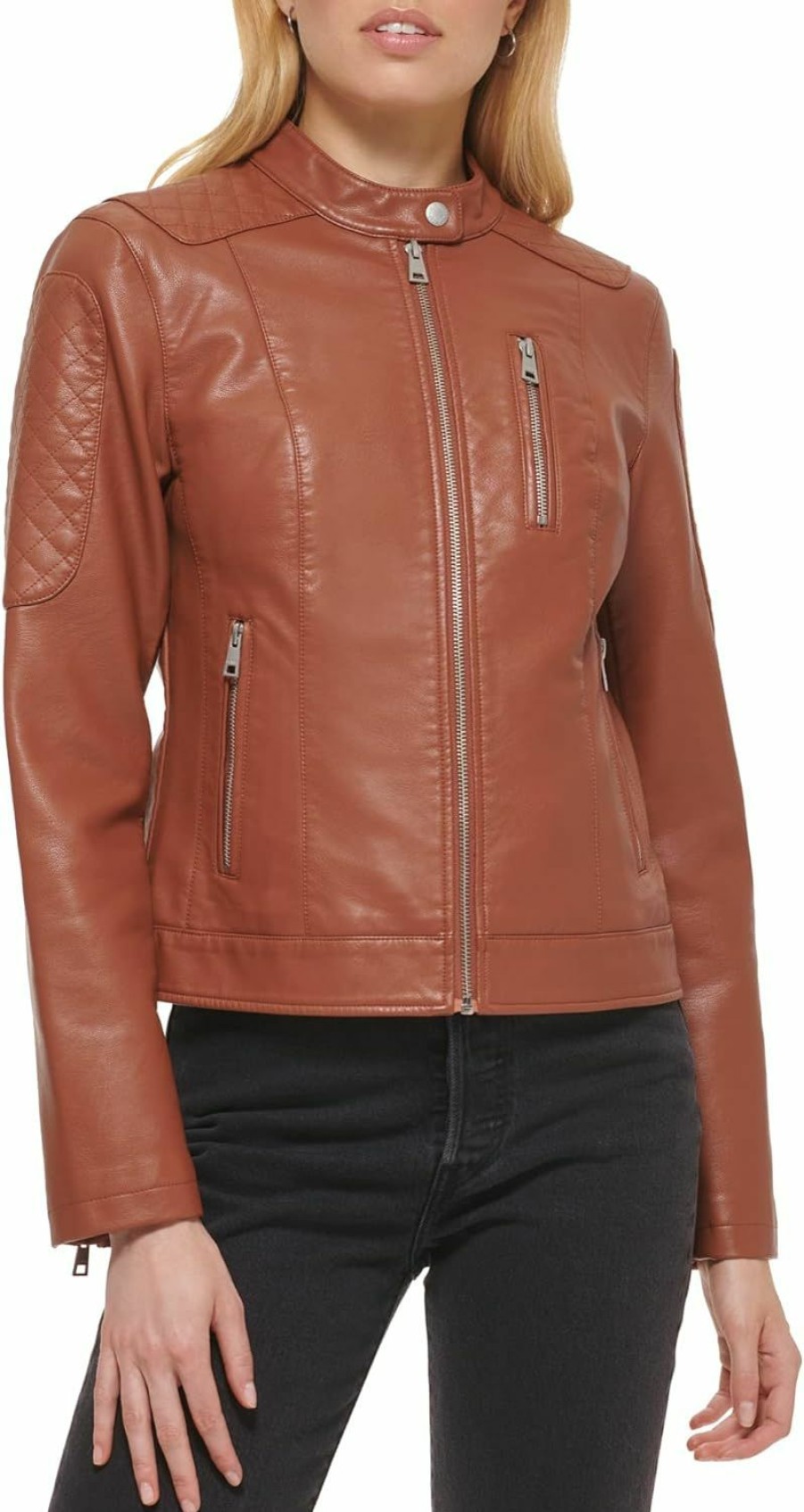 Levi's Levi'S Women'S Faux Leather Motocross Racer Jacket (Standard And Plus) | Coats, Jackets & Vests