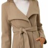 Allegra K Allegra K Women'S Classic Stand Collar Long Sleeve Winter Belted Long Coat | Coats, Jackets & Vests