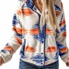 Bnigung Women'S Fleece Jacket Vintage Aztec Print Snap Button Down Casual Long Sleeve Shacket Coats Shirt With Pockets | Coats, Jackets & Vests