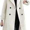 chouyatou Chouyatou Women'S Essential Elegant Wear Double Breasted Mid Long Wool Pea Coat | Coats, Jackets & Vests