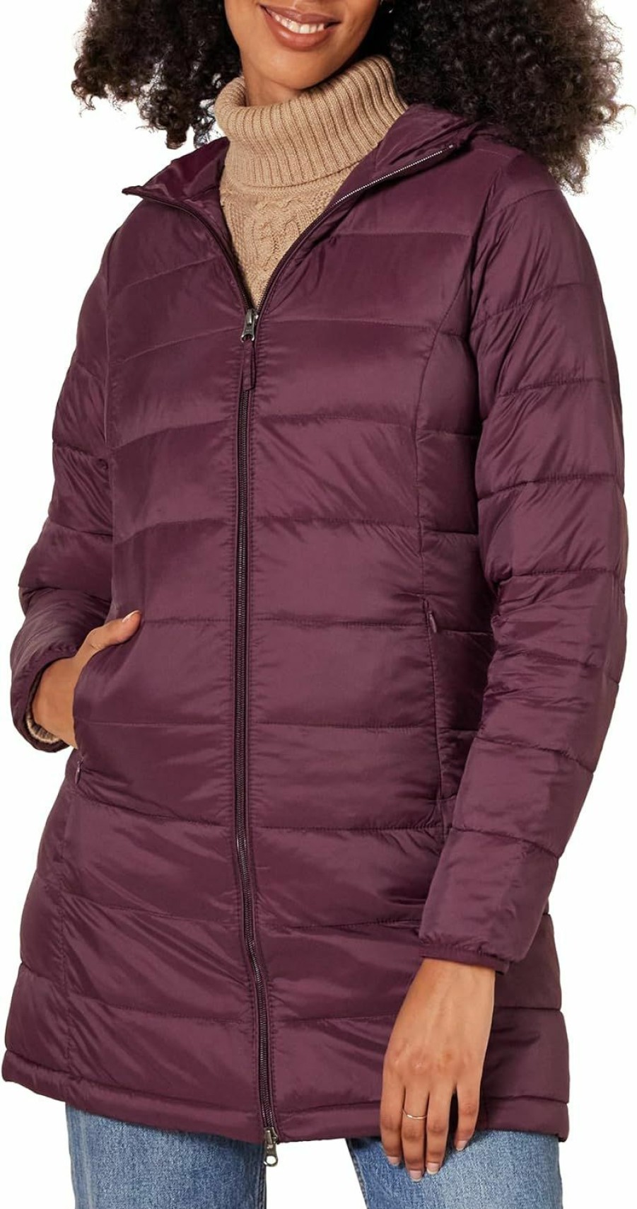 Amazon Essentials Amazon Essentials Women'S Lightweight Water-Resistant Hooded Puffer Coat (Available In Plus Size) | Coats, Jackets & Vests