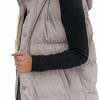 Grlasen Grlasen Women'S Long Quilted Vest Hooded Sleeveless Button Down Puff Vest Cotton Padded Jacket Winter Coat | Coats, Jackets & Vests