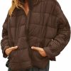 Gacaky Gacaky Women'S Baggy Lightweight Zip Puffer Jacket Warm Winter Down Coat With Pockets | Coats, Jackets & Vests