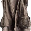 NFYM Nfym Women'S Linen Vest Sleeveless Open Front Kimono Cardigan Hippie Vintage Waistcoat With Pockets | Coats, Jackets & Vests