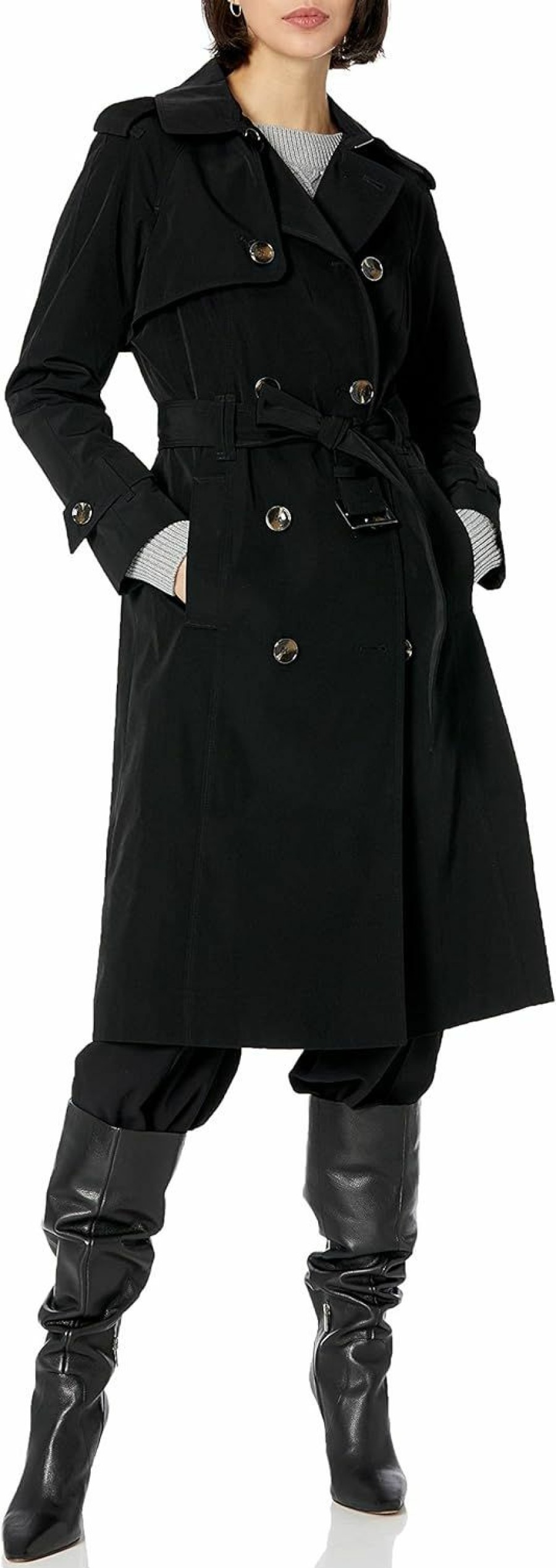 LONDON FOG London Fog Women'S 3/4 Length Double-Breasted Trench Coat With Belt | Coats, Jackets & Vests