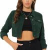 Allegra K Allegra K Women'S Denim Jacket Casual Basic Button Down Long Sleeves Cropped Jean Jackets | Coats, Jackets & Vests