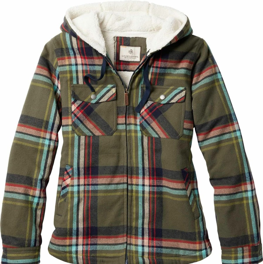 Legendary Whitetails Legendary Whitetails Women'S Woodland Berber Lined Hooded Shirt Jacket | Coats, Jackets & Vests