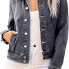 luvamia Luvamia Jean Jacket Women Fashion Dressy Casual Long Sleeve Stretchy Denim Jackets Western Shacket Jacket With Pockets | Coats, Jackets & Vests