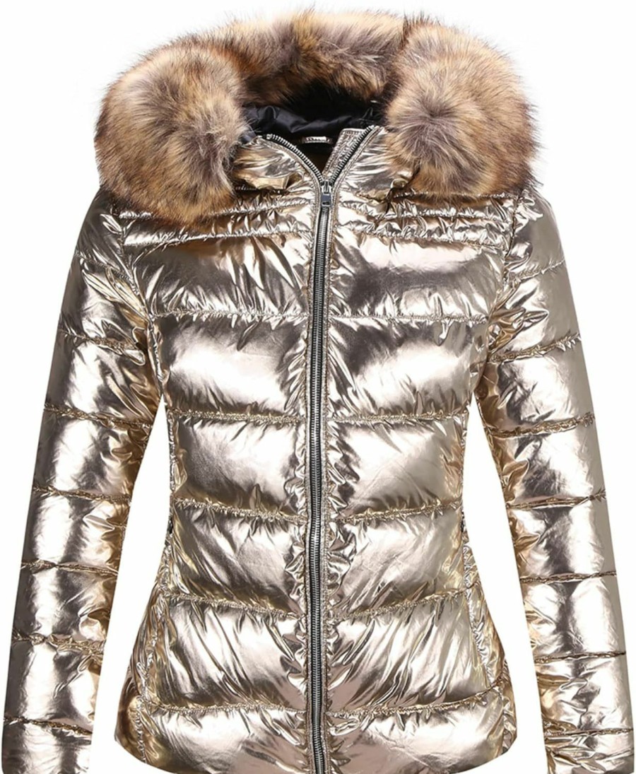 Bellivera Bellivera Womens Lightweight Puffer Jacket, Winter Coats For Women Warm Quilted Bubble Padded Hood Coat With Faux Fur Collar | Coats, Jackets & Vests