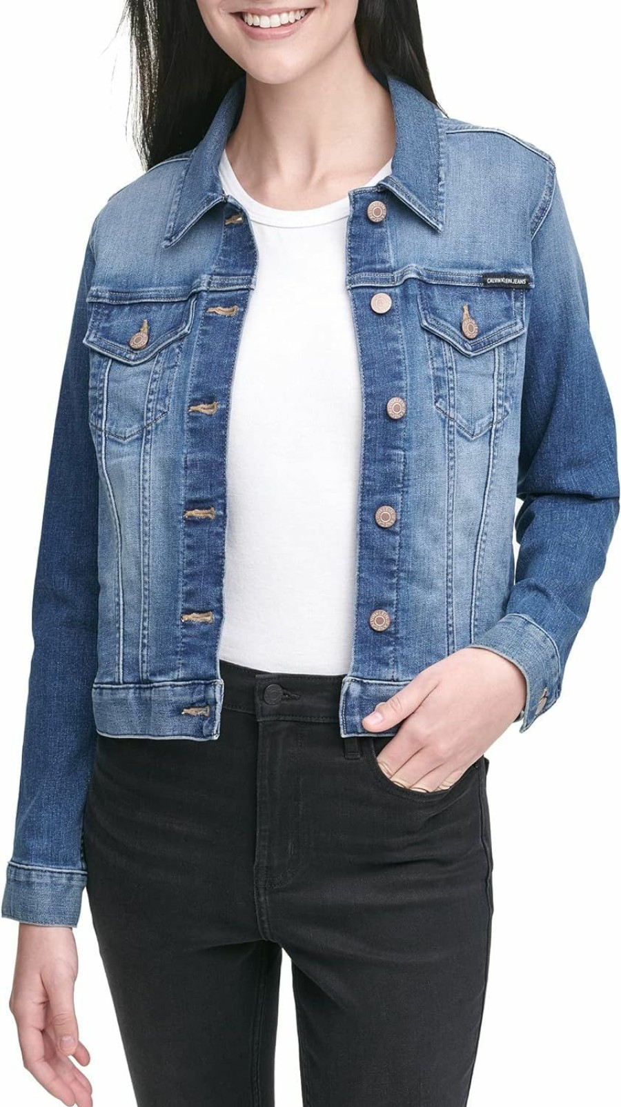 Calvin Klein Calvin Klein Women'S Trucker Denim Jacket | Coats, Jackets & Vests