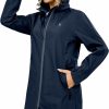 Little DonHot Andy Little Donkey Andy Women'S Waterproof Mid-Length Rain Jacket With Hood Windbreaker Coat For Hiking Travel | Coats, Jackets & Vests