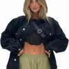 Eliacher Eliacher Women'S Oversized Denim Jean Jacket Coats | Coats, Jackets & Vests