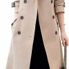 ebossy Ebossy Women'S Classic Double Breasted Midi-Length Trench Coat With Belt | Coats, Jackets & Vests