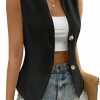 SOLY HUX Soly Hux Women'S Waistcoat Vest V Neck Sleeveless Button Front Summer Casual Blazer Jackets | Coats, Jackets & Vests