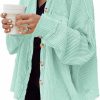 Nirovien Nirovien Womens Waffle Knit Shacket Oversized Button Down Shirt Jacket Lightweight Long Sleeve Tops With Pockets | Coats, Jackets & Vests