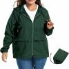 Zando Zando Plus Size Rain Jacket Womens Waterproof With Hood Windbreaker Travel Rain Coat For Women Lightweight Packable Raincoat | Coats, Jackets & Vests