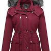 GGleaf Ggleaf Women'S Quilted Winter Coat Warm Puffer Jacket Thicken Parka With Removable Hood | Coats, Jackets & Vests